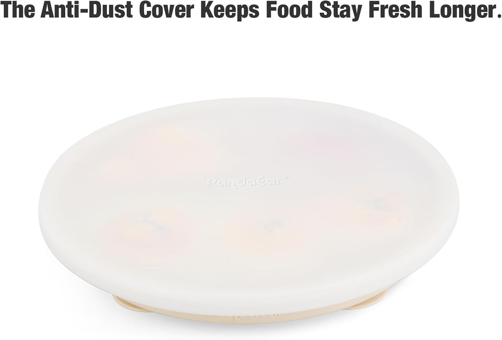3 Pack Stainless Steel Baby Suction Plates With Lids