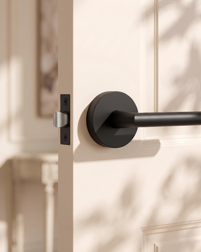 Passage Matte Black Closet Door Handles Interior 3 Pack