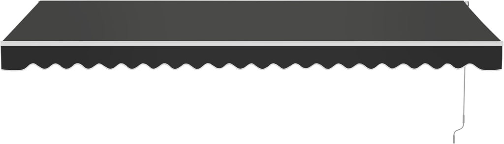 Electric Patio Awning Caribbean White Frame 16x10 Black | Retractable sunshade for decks and balconies