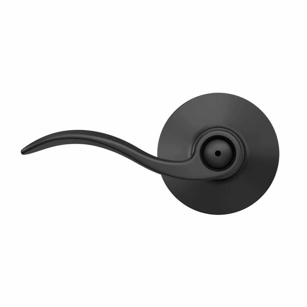 F40 ACC 622 Accent Door Lever, Bed & Bath Privacy Lock, Matte Black