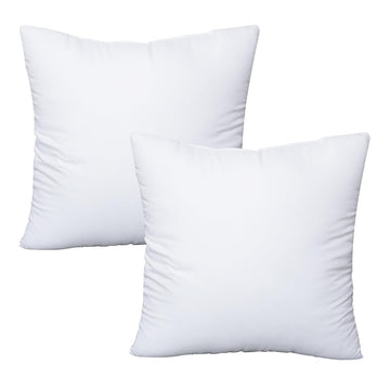Throw Pillows Insert Set of 2, with 100% Cotton Cover, Bed and Couch - Indoor Hotel Decorative Pillows, 28x28 in