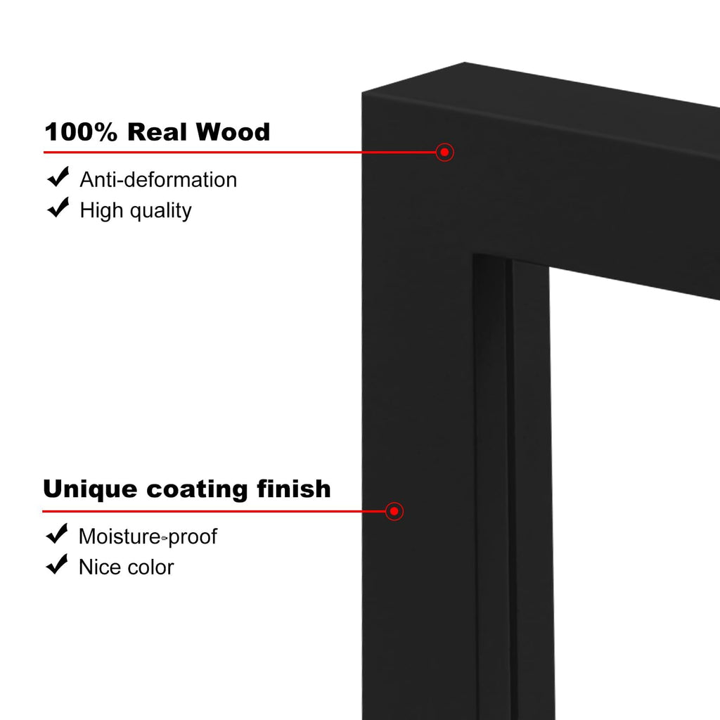 8x16 Panoramic Collage Picture Frame, Black Solid Wood Frame with HD Plexiglass for Multiple Three 4x6 Photos with