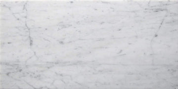 Italian Carrara White Marble Polished 12" X 24" Straight Edge Rectangular Field Tile -10 sq.ft.