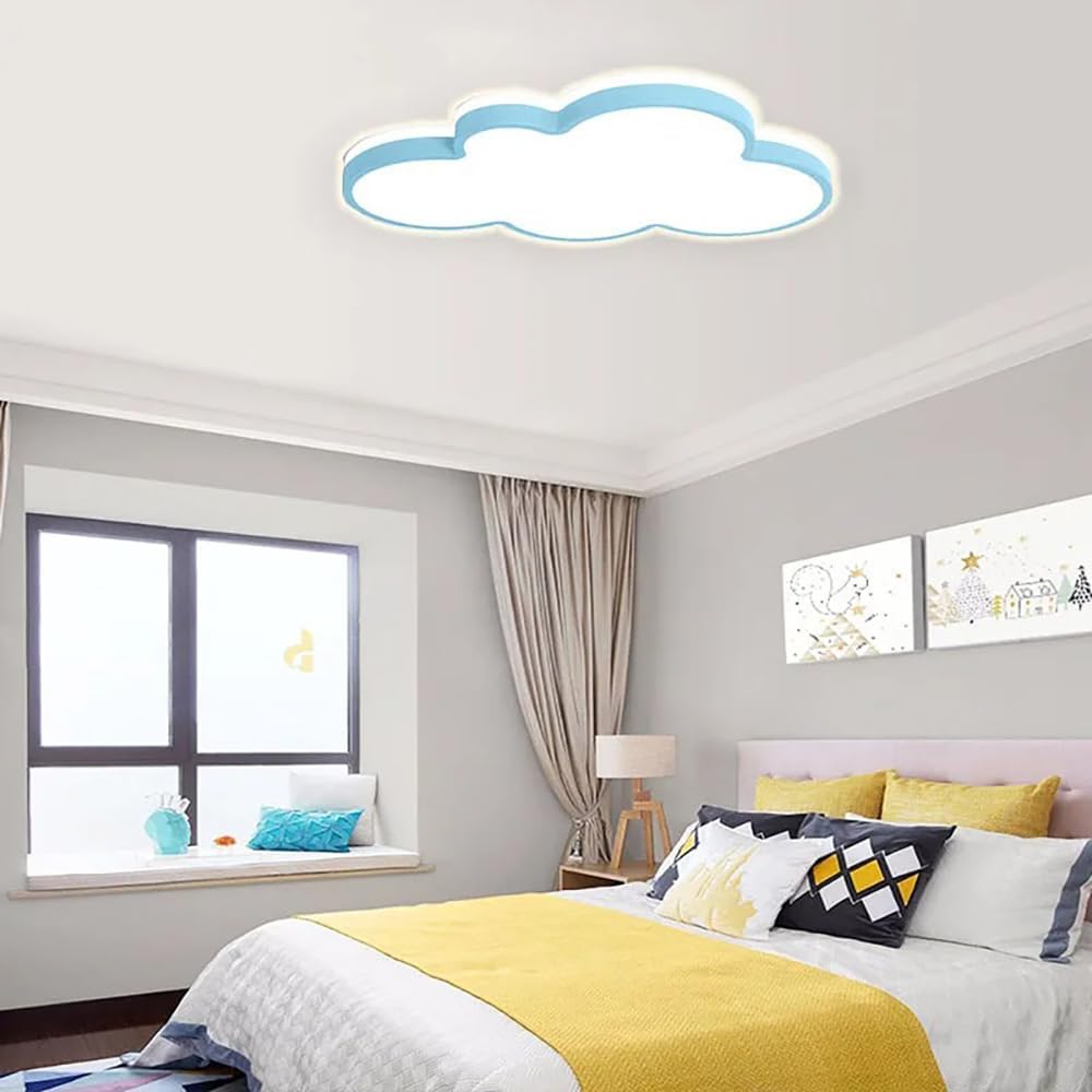 Cloud LED Flush Mount Ceiling Light, 19" Dimmable Nursery Light Fixture