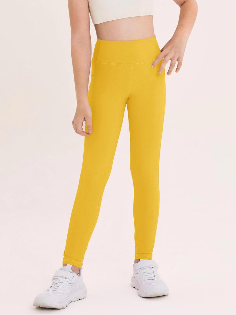 Girls Athletic Leggings Kids High Waisted Dance Yoga Pants