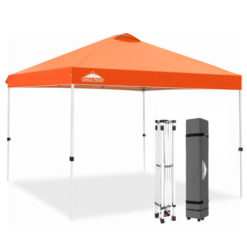 10x10 Pop Up Canopy Tent Easy Up Canopy Outdoor, Orange