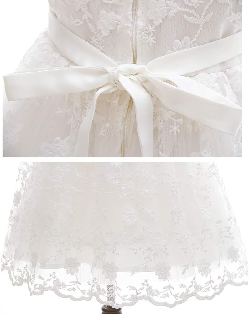 Baby Girls Lace Christening Baptism Gowns Dresses with Bonnet