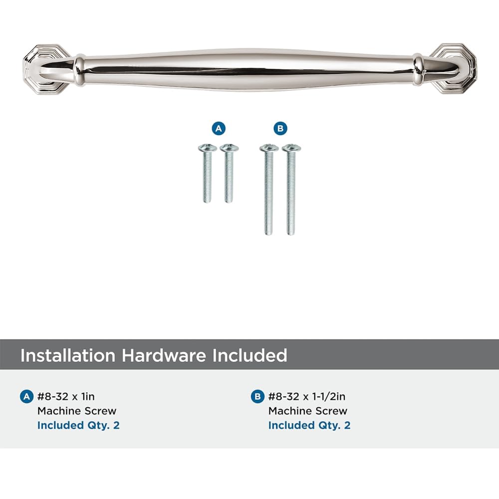 2 Pack 12 Inch(305mm) Polished Nickel Heavy Duty Solid Cabinet Handles Cabinet Pulls Heavy Duty Solid Cabinet
