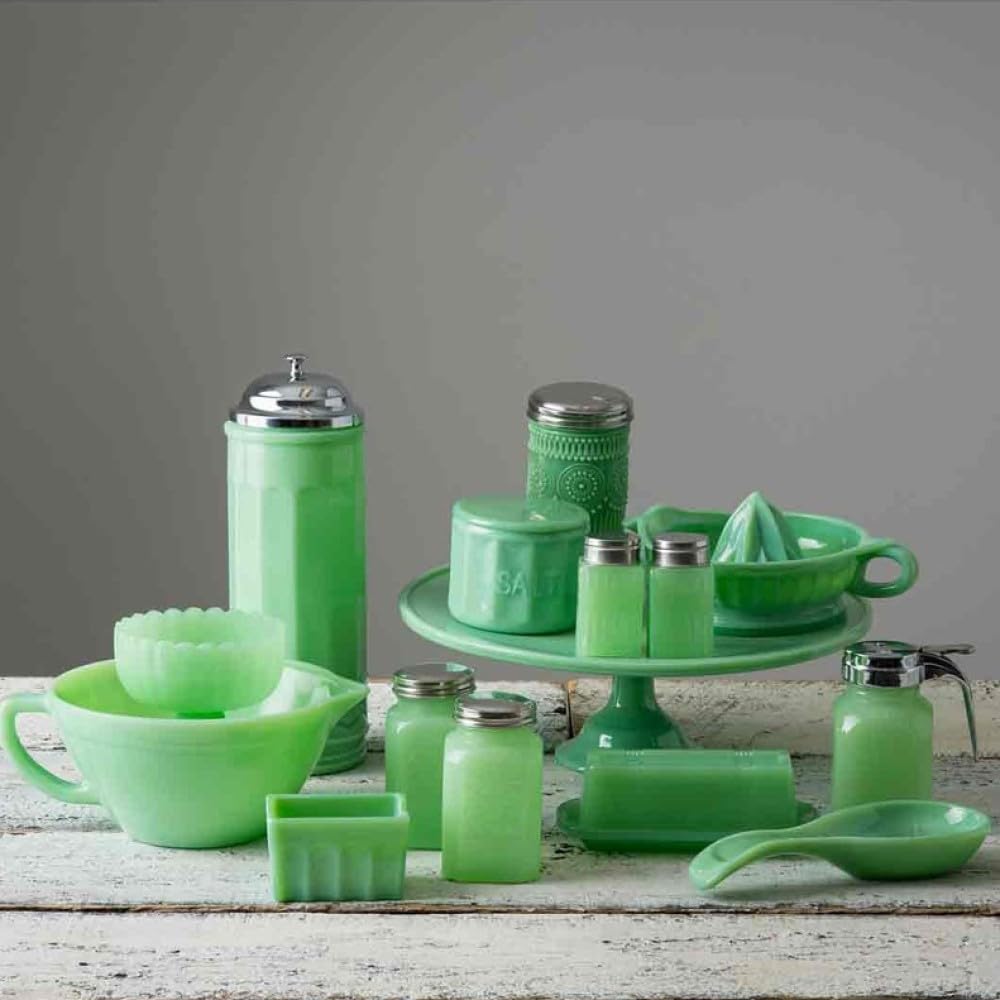 HJCP13 Glass Cake Stand, 12.875" x 4.375", Green