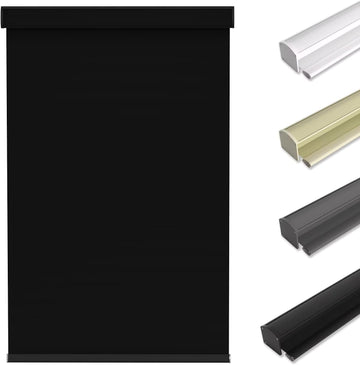 Custom Blackout Roller Shades for Indoor Windows - Cordless, Color-Matched, Pull Down Blinds for Home, Office