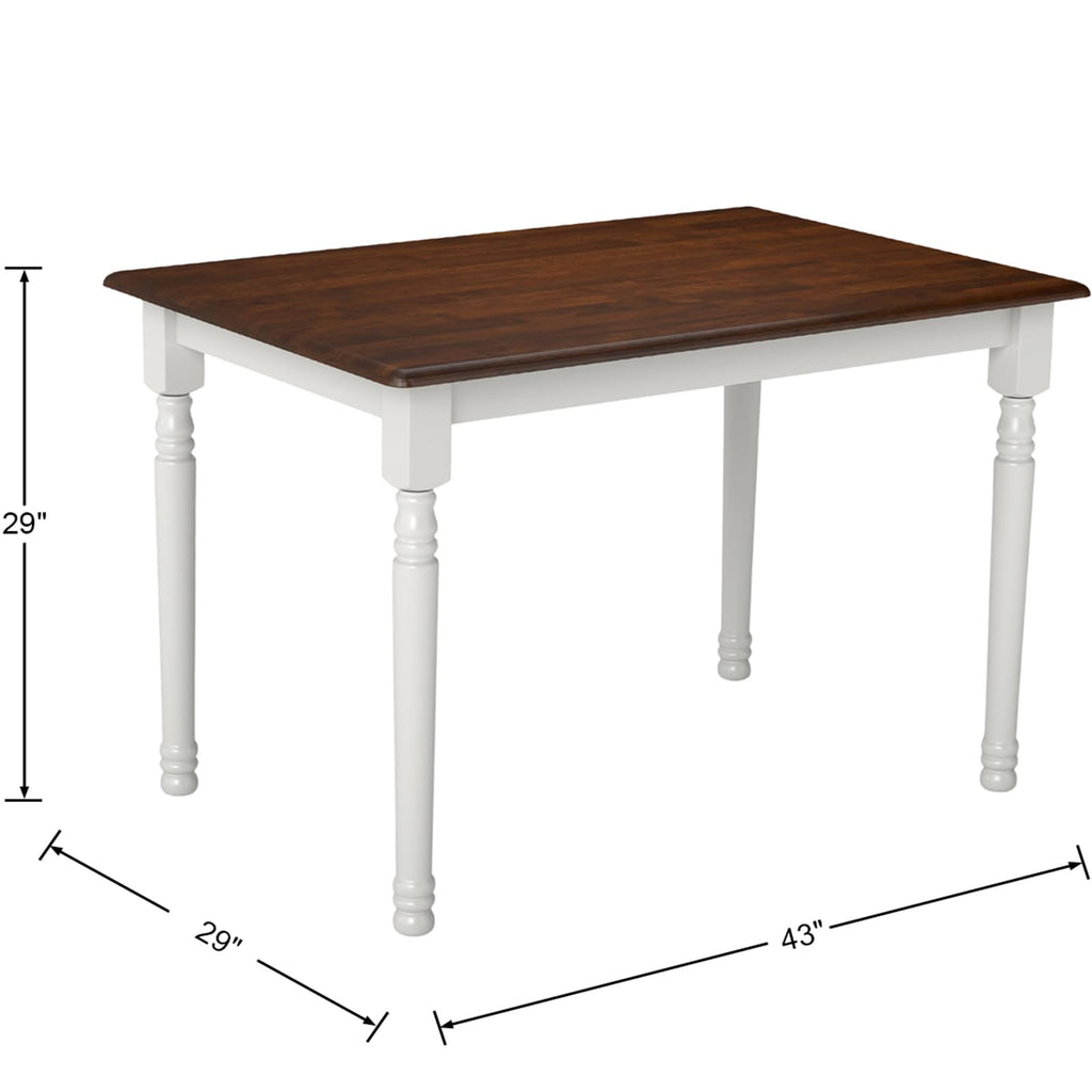 Small Dining Table for 2-4, Solid Wood Dining Table for Small Spaces 2 Person Rectangle Kitchen Table Space Saving