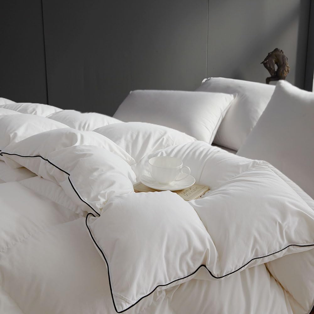 Lightweight Queen Down Comforter for Hot Sleepers & Summer