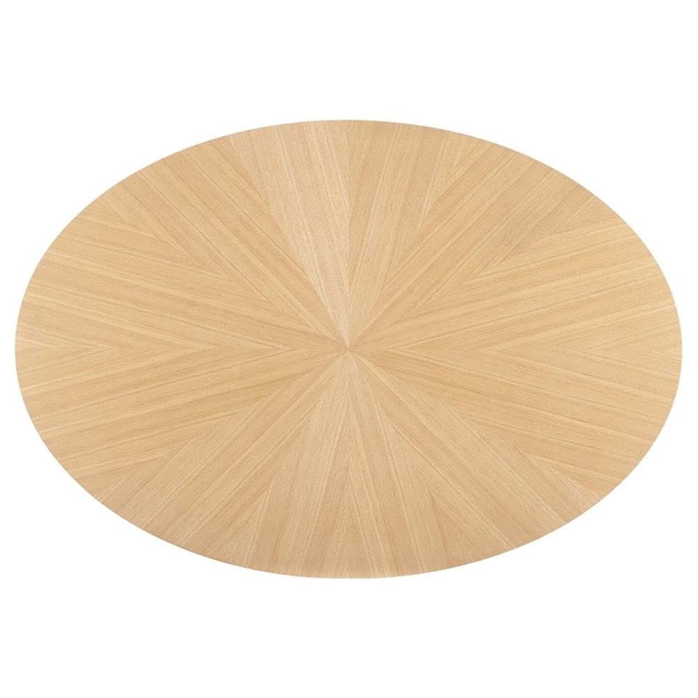 Crossroads 63" Oval Wood Dining Table, Oak