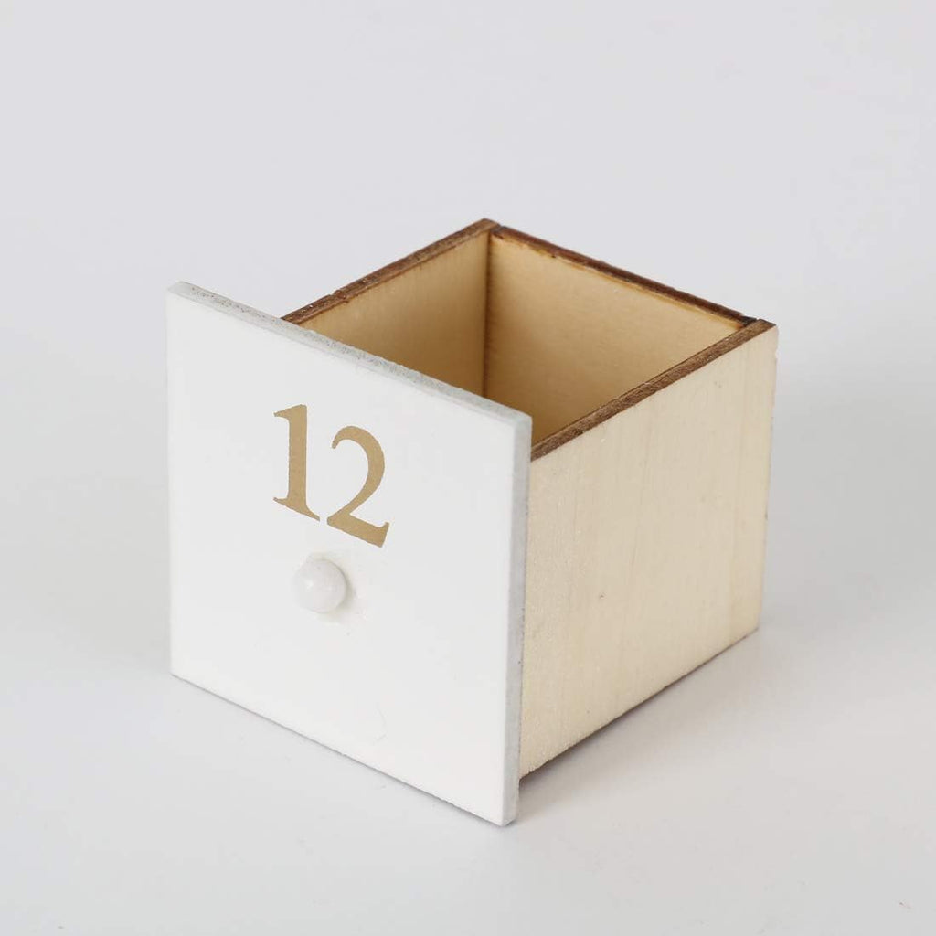 Christmas Wooden Advent Calendar House with 24 Drawers, Countdown to Christmas for Kids, LED Home Decoration, L16.25