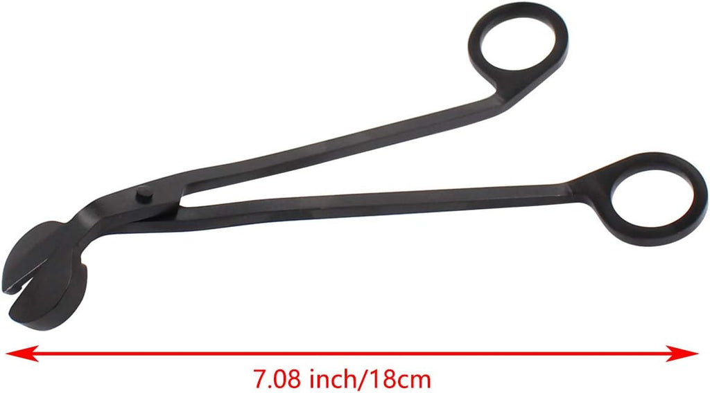 Stainless Steel Black Candle Snuffer Wick Trimmer Cut - Set of 3