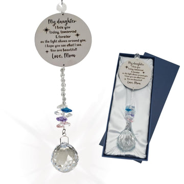 For Daughter Gifts from Mom Unique Gifts for Grown Daughters, Gift for Daughter from Mother, Crystal Suncatcher Prism