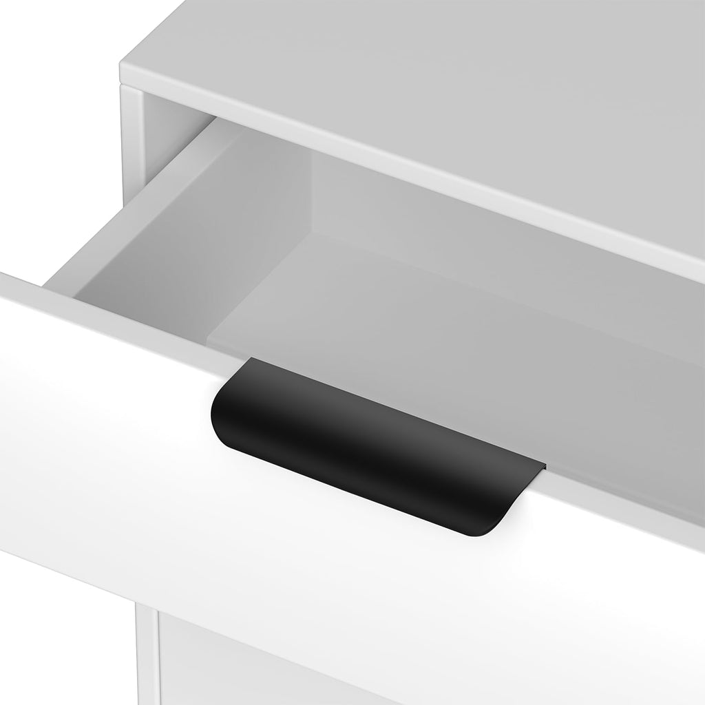 Black Cabinet Handles, Finger Pulls for Cabinet Edge Pulls 3 Inch 20 Pack | Tab Drawer Handles, Aluminum Alloy Flat