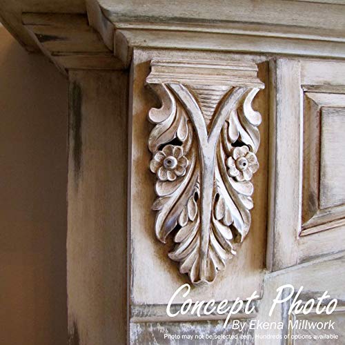 Acanthus Square Rosette, 5" W x 5" H x 3/4" P, Alder