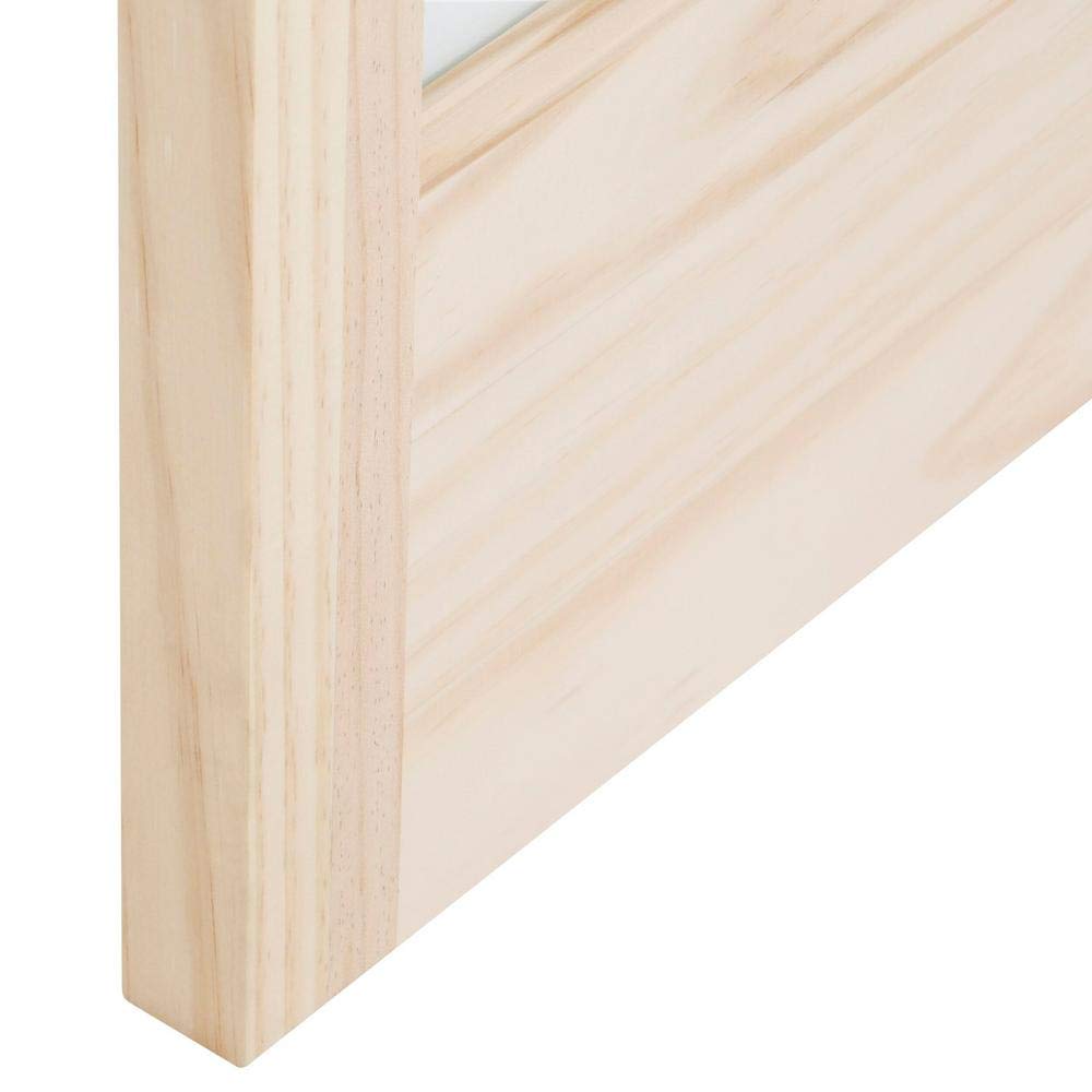Mission Glass Bifold Interior Solid Wood Door, 36" x 80", Unfinished Pine