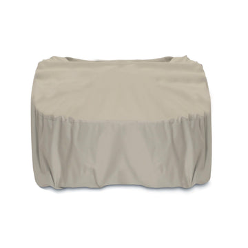 44" Square Weather-Resistant Fire Pit Cover with Adjustable Hook and Loop Fasteners, Outdoor Heavy-Duty Firepit Cover