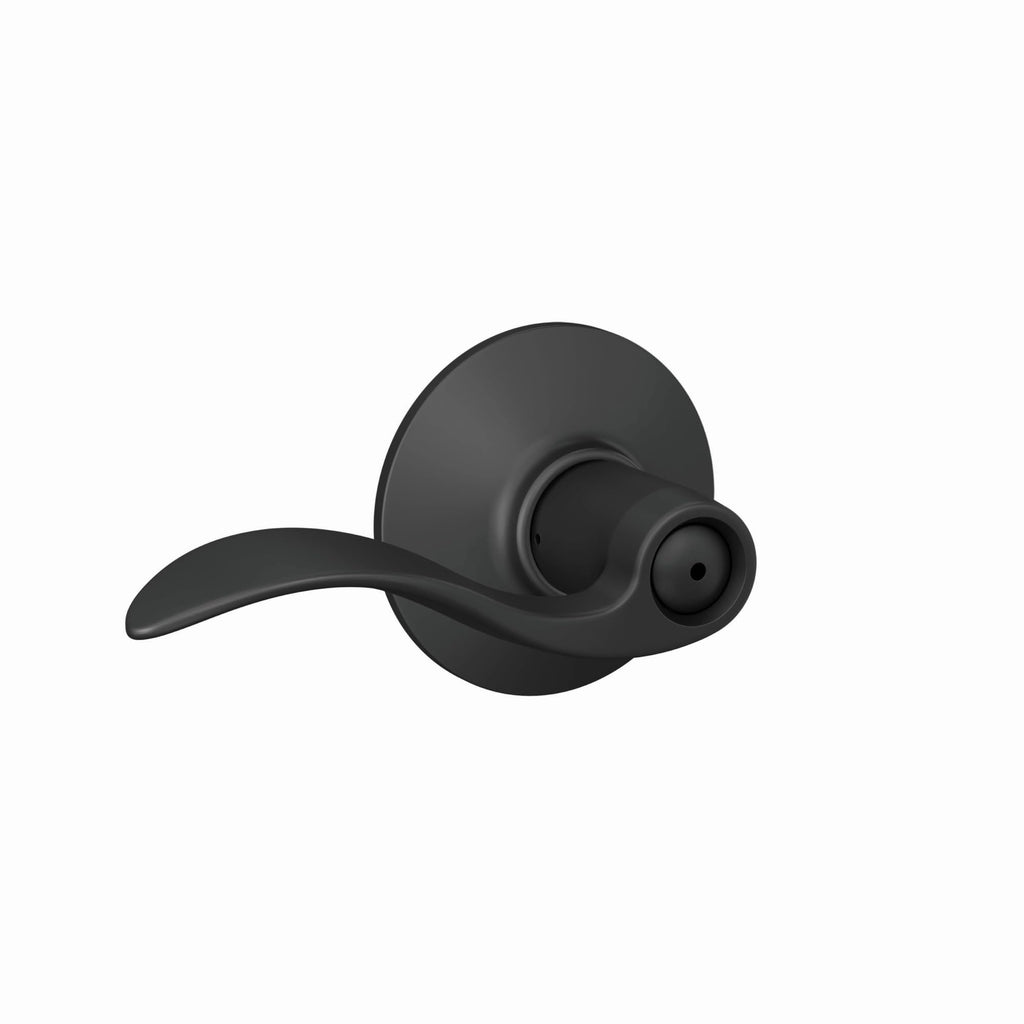 F40 ACC 622 Accent Door Lever, Bed & Bath Privacy Lock, Matte Black
