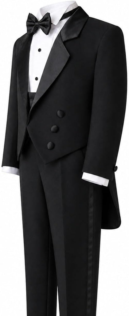 Boys Piece Tailcoat Tuxedo Set Shirt Bow Tie Cummerbund