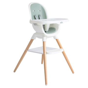Chai Multi-Mode Highchair - European Beech Wood, Convertible, 9+ Modes, Birth up to 60 lb. (Mist) | European Beech