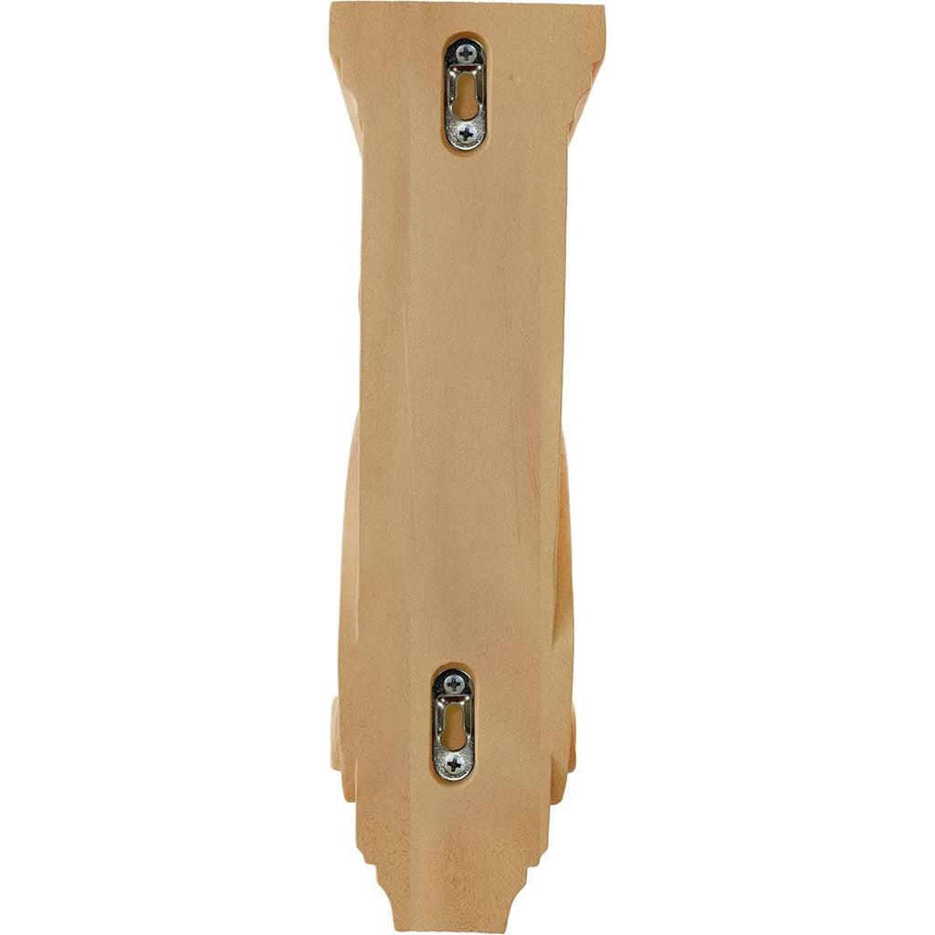 Boston Traditional Scroll Wood Corbels, 3 7/8"W x 8"D x 13"H, Red Oak