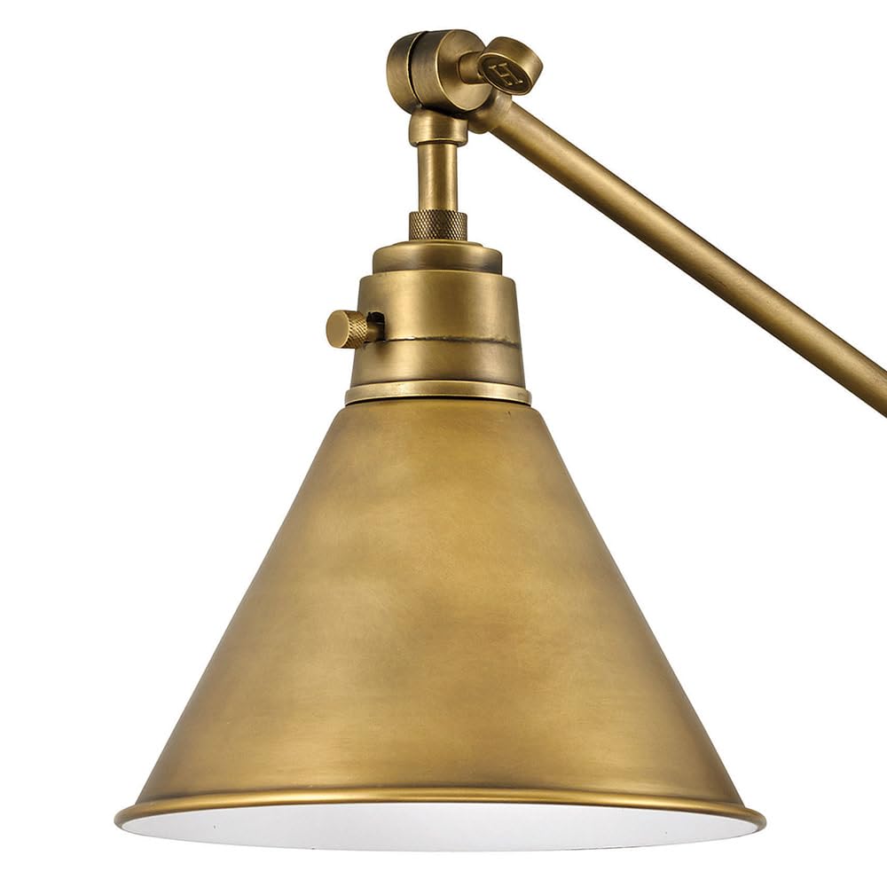 Arti Medium Swing Arm Single Light Wall Sconce, Heritage Brass