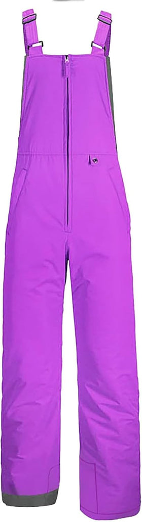 Kids Snow Bibs Toddler Snow Pants Windproof Ski with Pockets Overalls Jumpsuit Winter Warm Snowsuit for Boys Girls