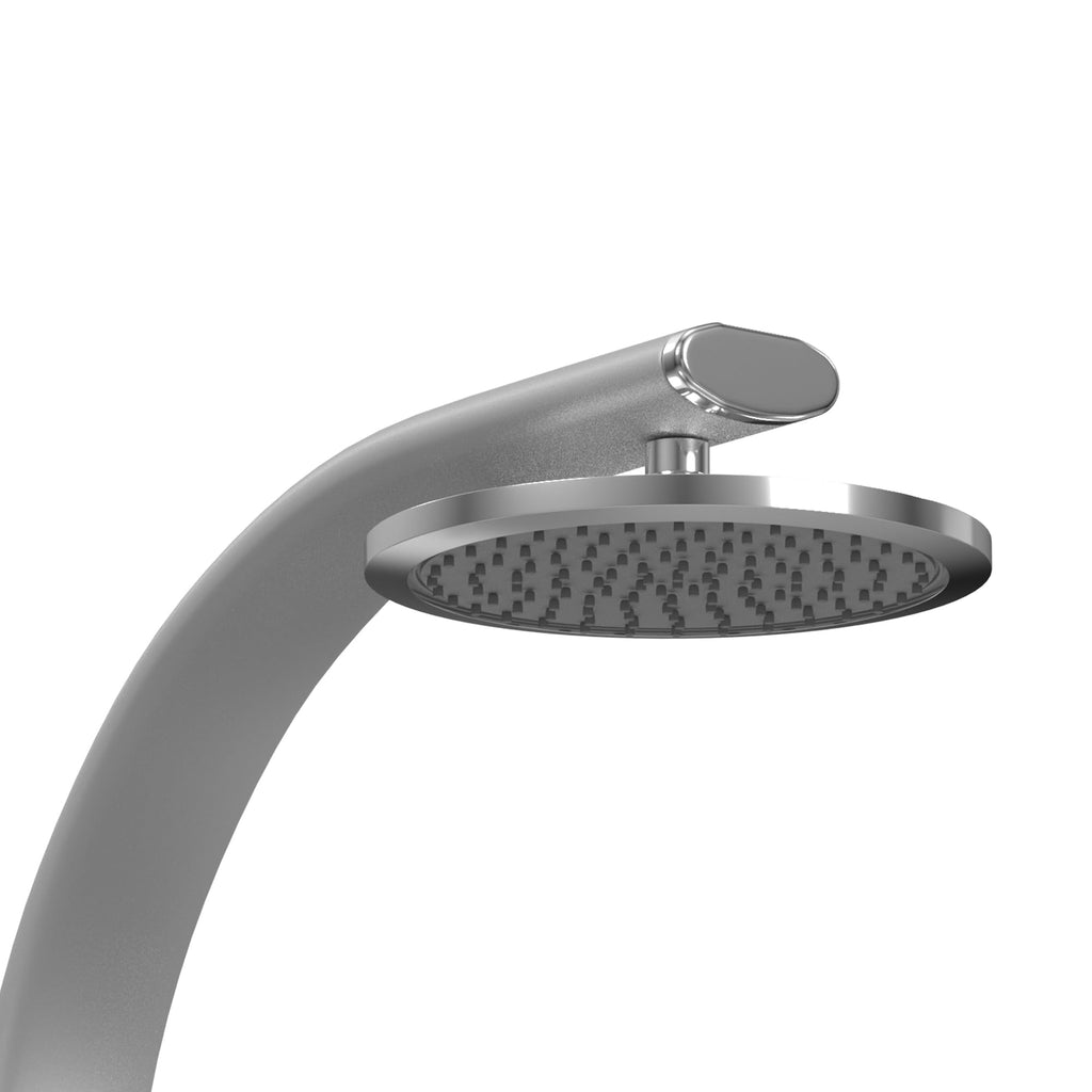 ShowerSpas Bonzai Rain Shower Head with Handheld Spray - 8" Rain Showerhead, Silver Shower Head with Hose, 3