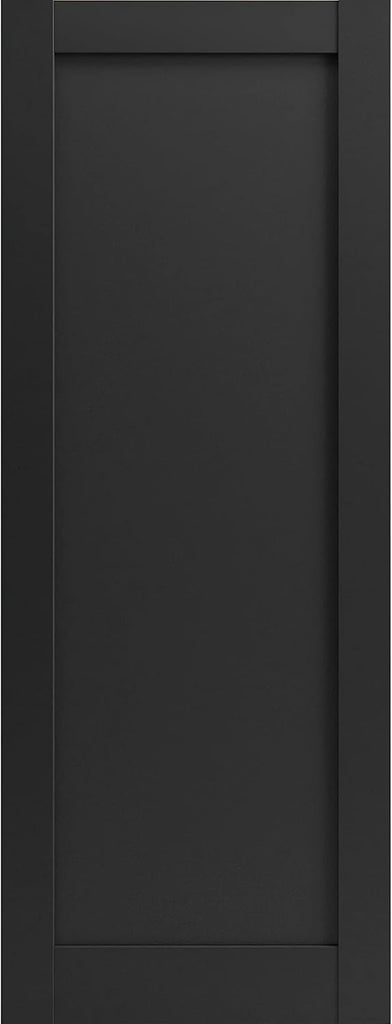 Lite Slab Barn Door Panel 30 x 84 | Quadro 4111 Matte Black | Sturdy Finished Wooden Modern Doors | 
