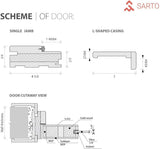 Lucia 2466 | Double Swing Interior French Doors | Clear Glass, Solid Wood | Frame & Hardware Include