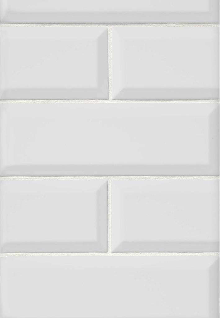 Alpine White Edge Matte Ceramic Subway Tile 4x12 in Backsplash Bathroom Wall Shower Fireplace Accent (Box of 36 )
