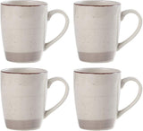 Sadie 16-Piece Cream Dinnerware Set, Service for 4, Durable Stoneware Plates and Bowls with Classic Design