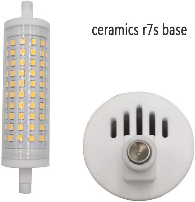 15W 118mm R7S LED Bulbs,Dimmable Warm White 3000K Double Ended T3 J118 Flood Lights,120 LEDs 2835 SMD,120V J Type T3