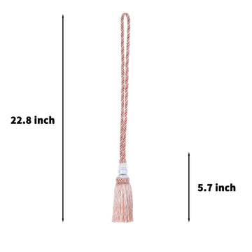Curtain Tiebacks with Tassel, Mix Pink - 4 Pack