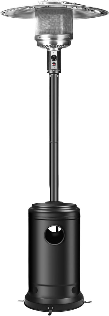 50,000 BTU Propane Patio Heater with Wheels - Outdoor Gas Heater for Backyard, Garden & Restaurant, Powder-Coated
