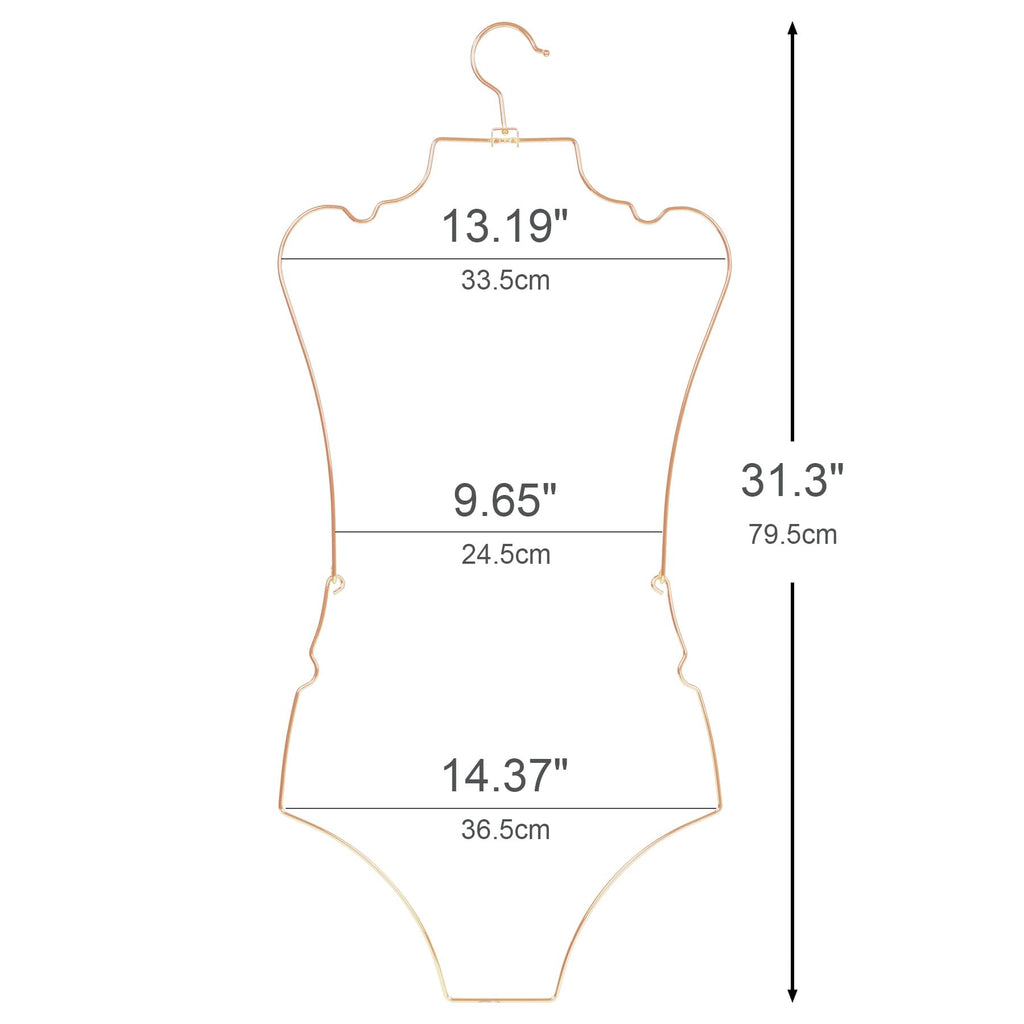 Gold Body Shaped Hangers, Bikini Lingerie&Swimsuit Display Hanger Set 10