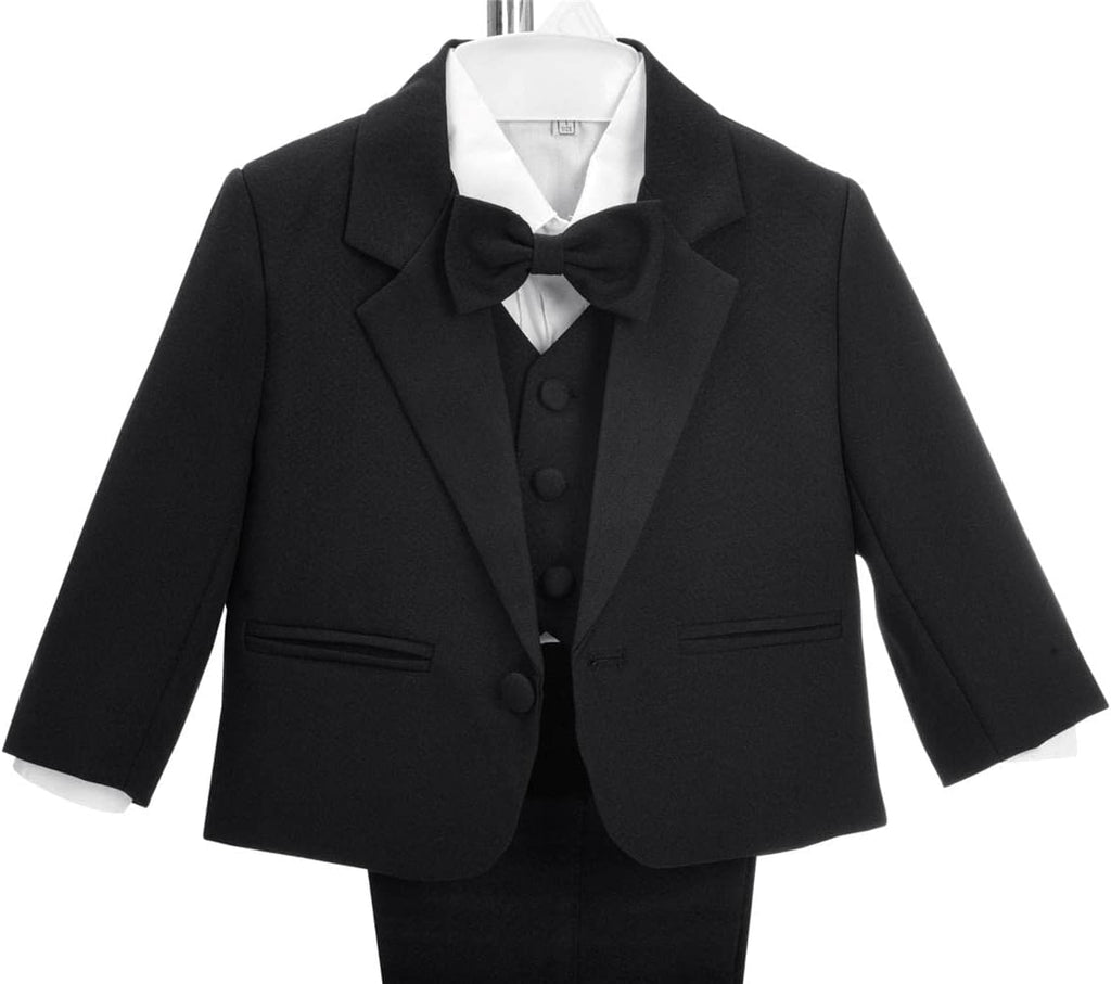 Boys 5 Pcs Formal Tuxedo Suits, Baby Toddler to 8Y