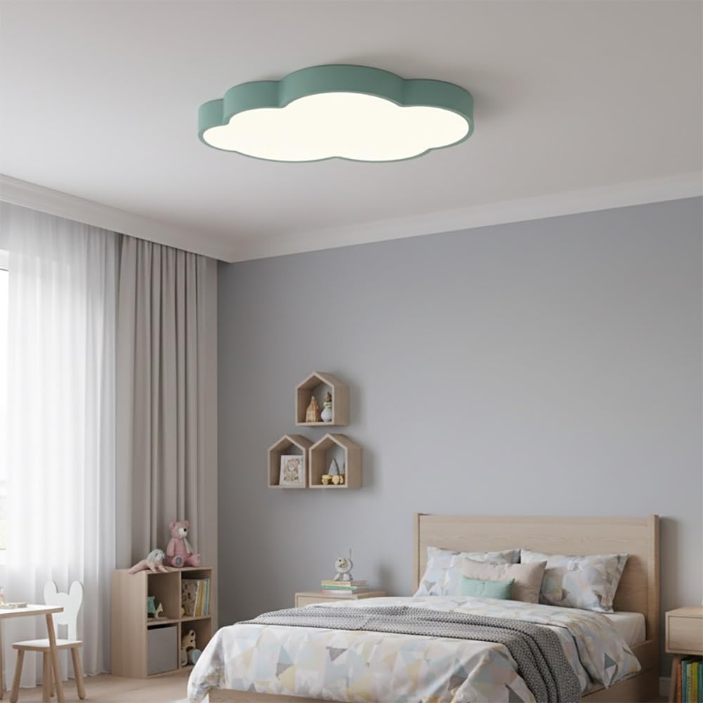 Modern Minimalist Cloud Ceiling Lamps, LED Cartoon Flush Mount Ceiling Light Thin Close to Ceiling Fixtures for Kids