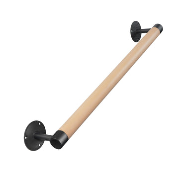 2FT Wood Hand Railing for Stairs, Wooden Handrails for Outdoor Steps