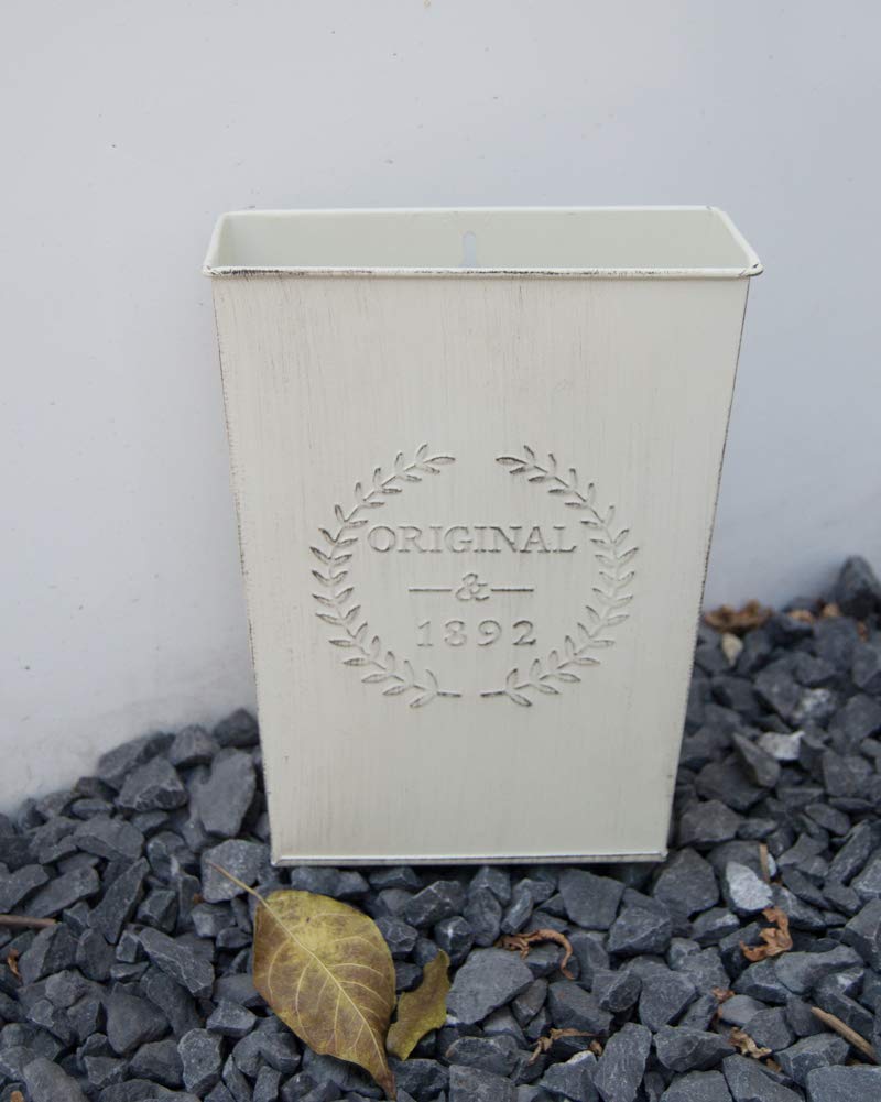Set of 2 Farmhouse Metal Wall Planter, Rustic Wall Decor Country Hanging Wall Vase Box for Plants Flower Home