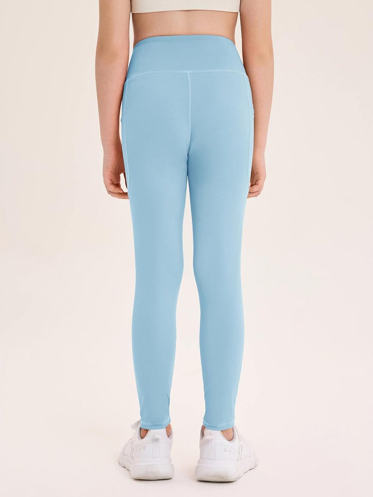 Girls Athletic Leggings Kids High Waisted Dance Yoga Pants