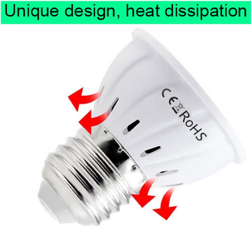 Grow Light Bulb, Full Spectrum 7W Grow Lamp (50 Watt Equiv),E26 Base Perfect for Seeding and Growing of Indoor