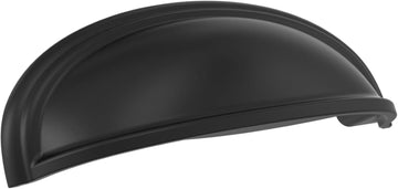 | Cabinet Cup Pull | Black Bronze | 3 inch or 4 inch (76 mm or 102 mm) Center-to-Center Drawer Pull | Ashby | Kitchen