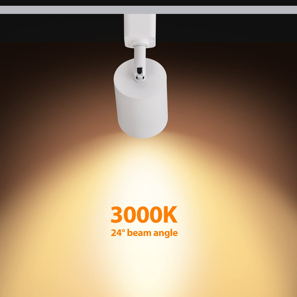 10W Dimmable LED Track Lighting Heads H Type, White, Pack of 6