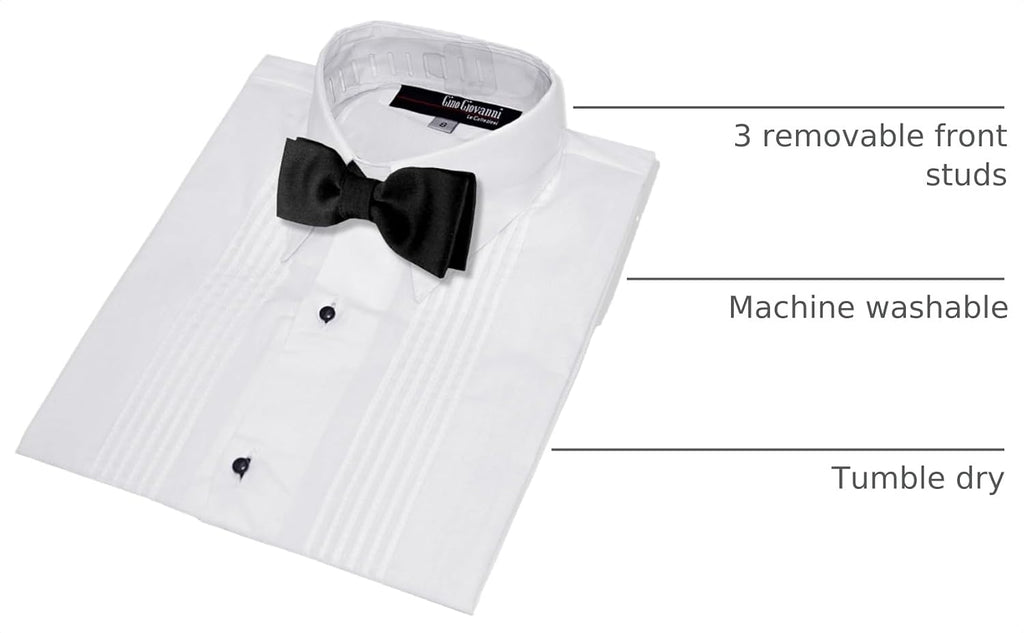 Boys Formal Tuxedo Shirt with Bow Tie