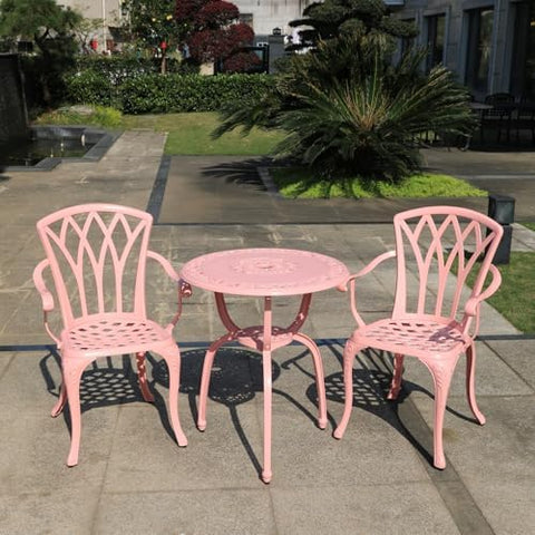 3-Piece Aluminum Outdoor Patio Furniture Set - Bistro for Patio, Garden & Porch