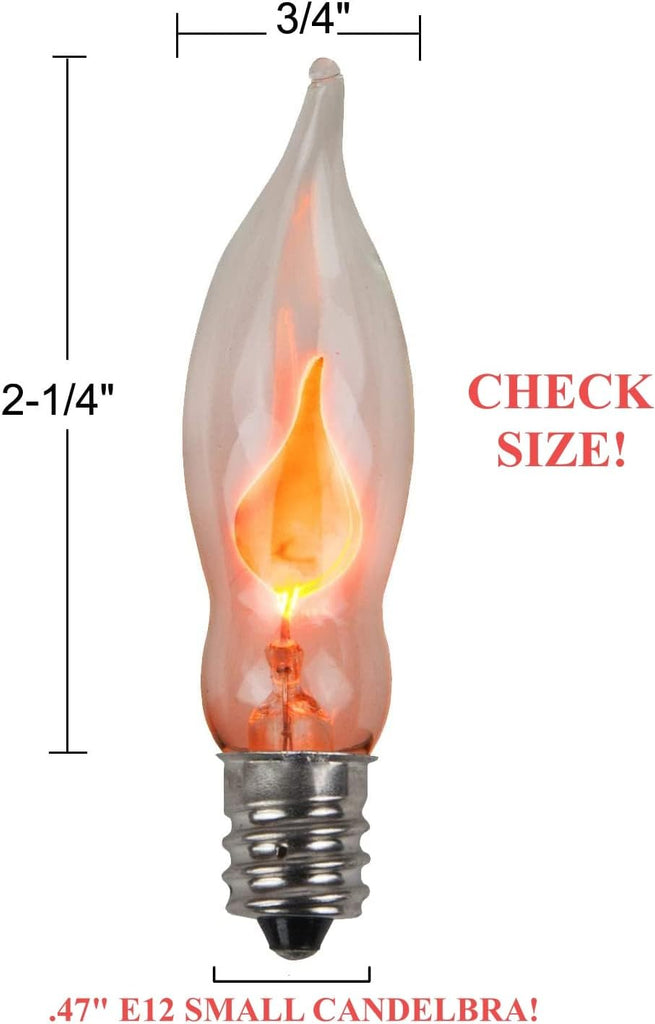 Silicone Dipped Flickering Flame Bulb, Country Style, Electric Candle Lamp Chandelier Light Bulbs, 3 Watt